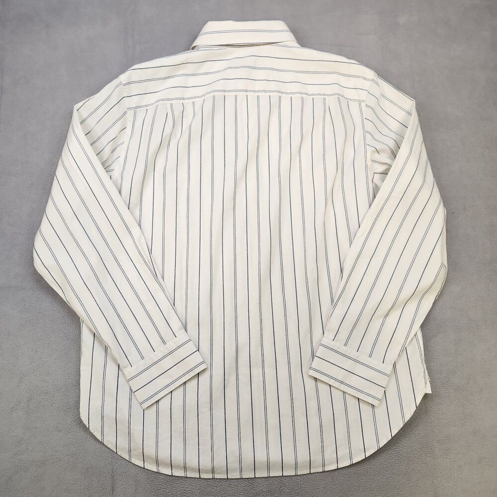 Rag & Bone Griffin Striped Long Sleeve Button Up Shirt Men's L White Ivory NWT - Picture 2 of 7